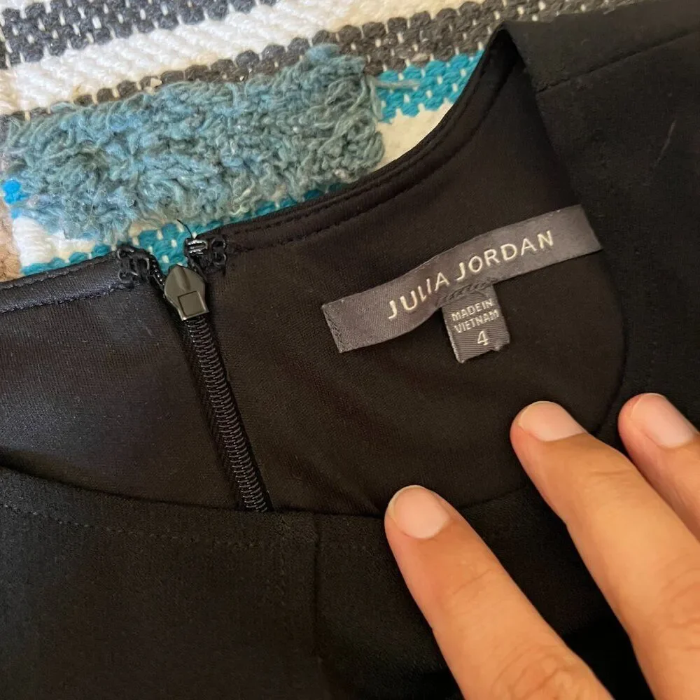 Julia Jordan Waist Tie High Neck JumpsuitBlack‎ Size 4